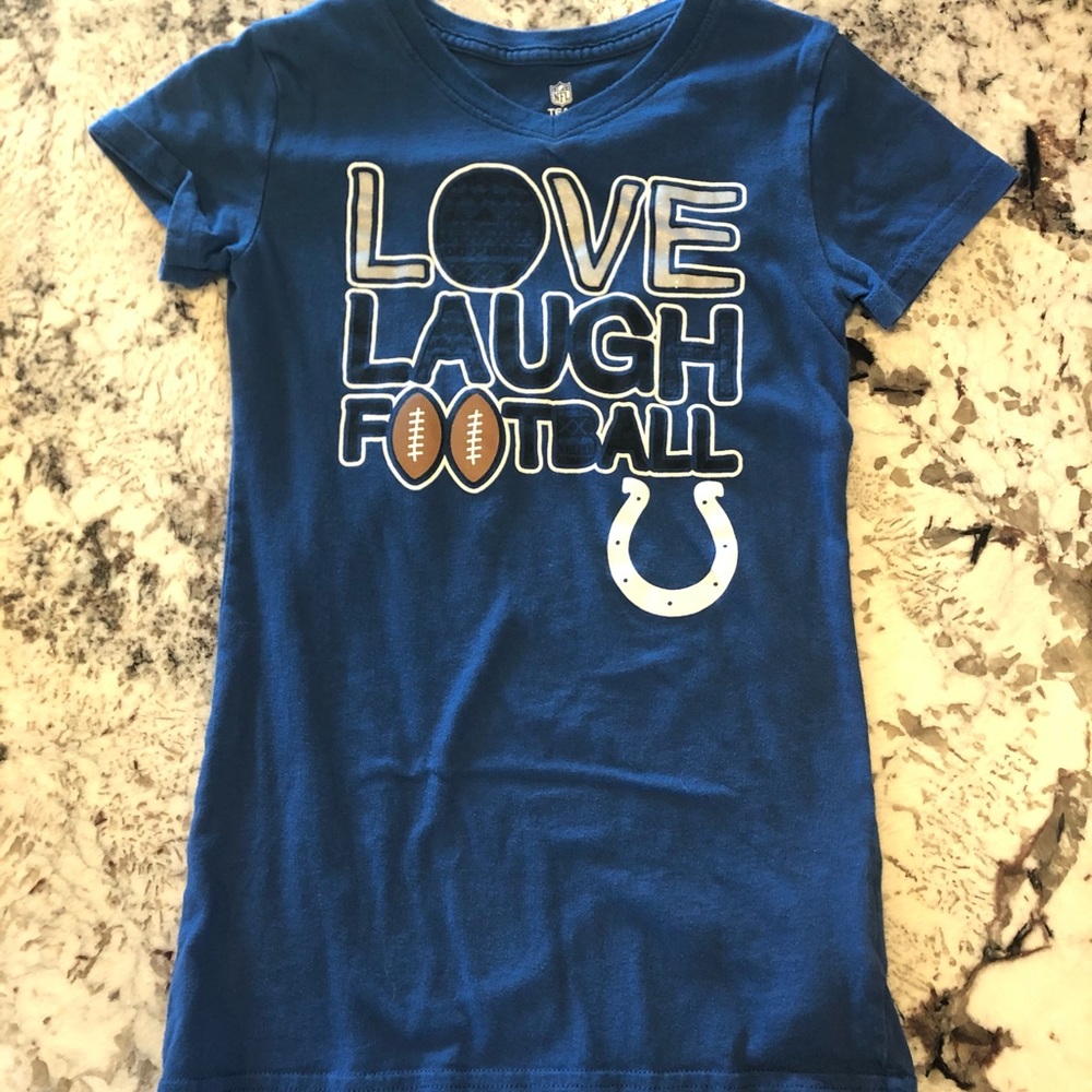 NFL apparel, girls Colts Tee Sz 10/12